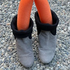 Grey slouchy ankle booties size 7.5